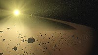 Concepción artística de un disco de gas y polvo formando planetas
<i>Créditos: NASA/JPL-Caltech/T.Pyle (SSC)</i>